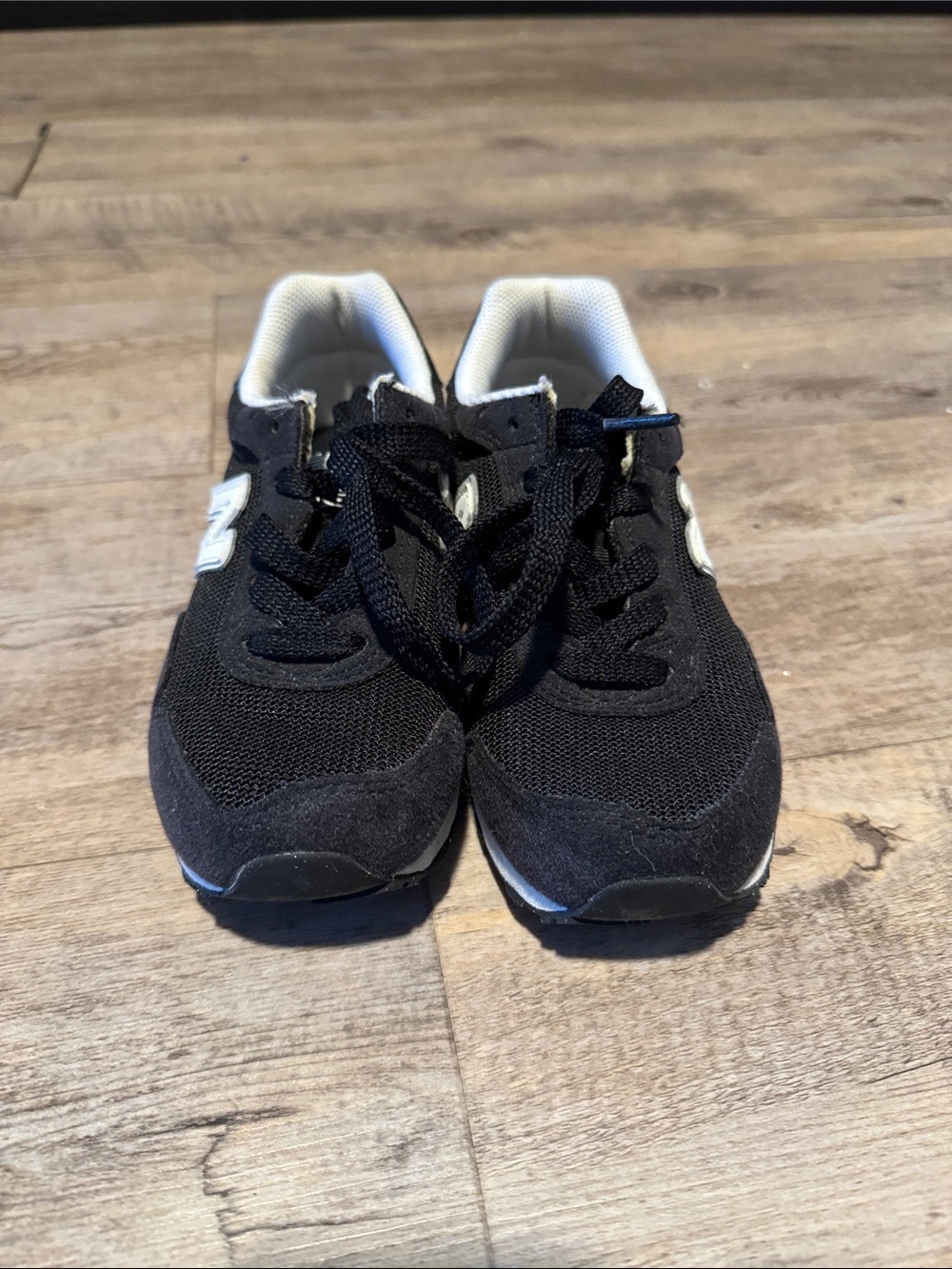 New Balance Kids Black and White Athletic Sneakers